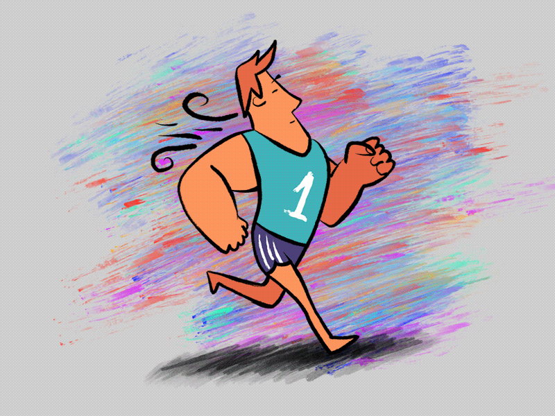 Runner Character Drawing character concept drawing ipadpro number one procreate runner