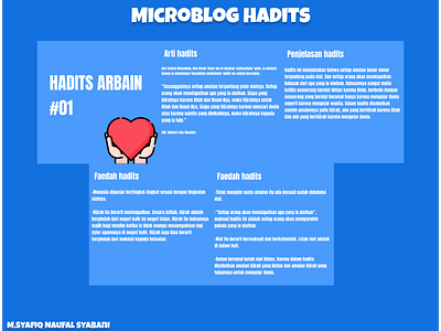Microblog hadits graphic design