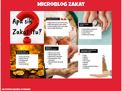 Microblog zakat graphic design