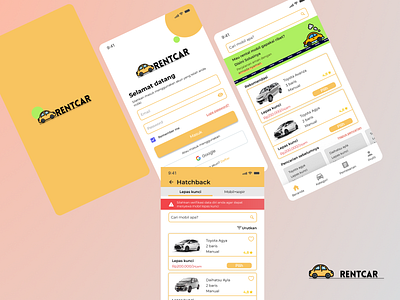 RENTCAR app design ui ux
