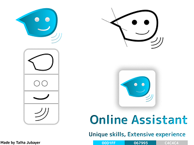 Online Assistant Logo 3d animation branding design dribbble graphic design icon illustration logo minimal motion graphics ui vector