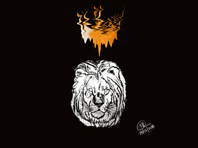 Back in February adobe art crown design gold graphic design illustration lion melting photoshop