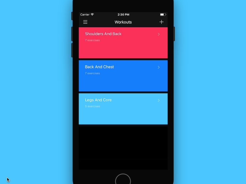 Create Workout fitness gym mobile swift ui ux yep designers should code