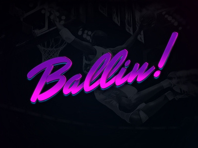 Ballin 80s ballin typography