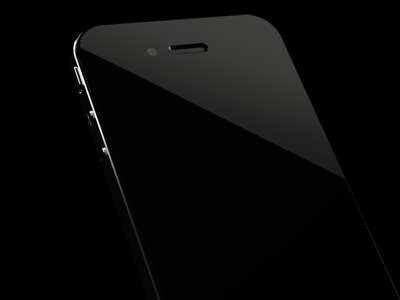 Test Render black cinema 4d iphone render