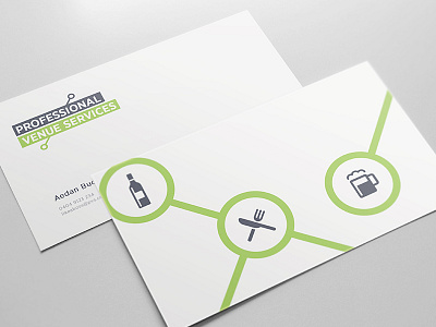 PVS Logo Concept branding business card stationary