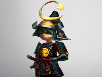 Sada the Samurai Boy armor character design concept art illustration myth mythobeast nobu gy samurai