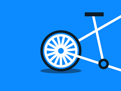 Weird Bike bicycle bicycling bike bikes blue illustration vector wheel