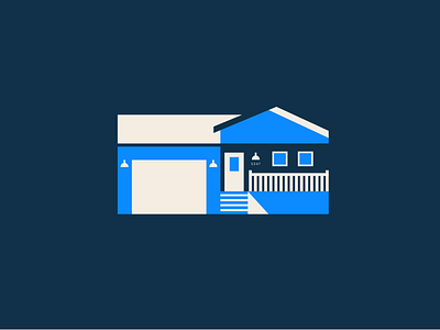 Blue House blue geometric home house house illustration