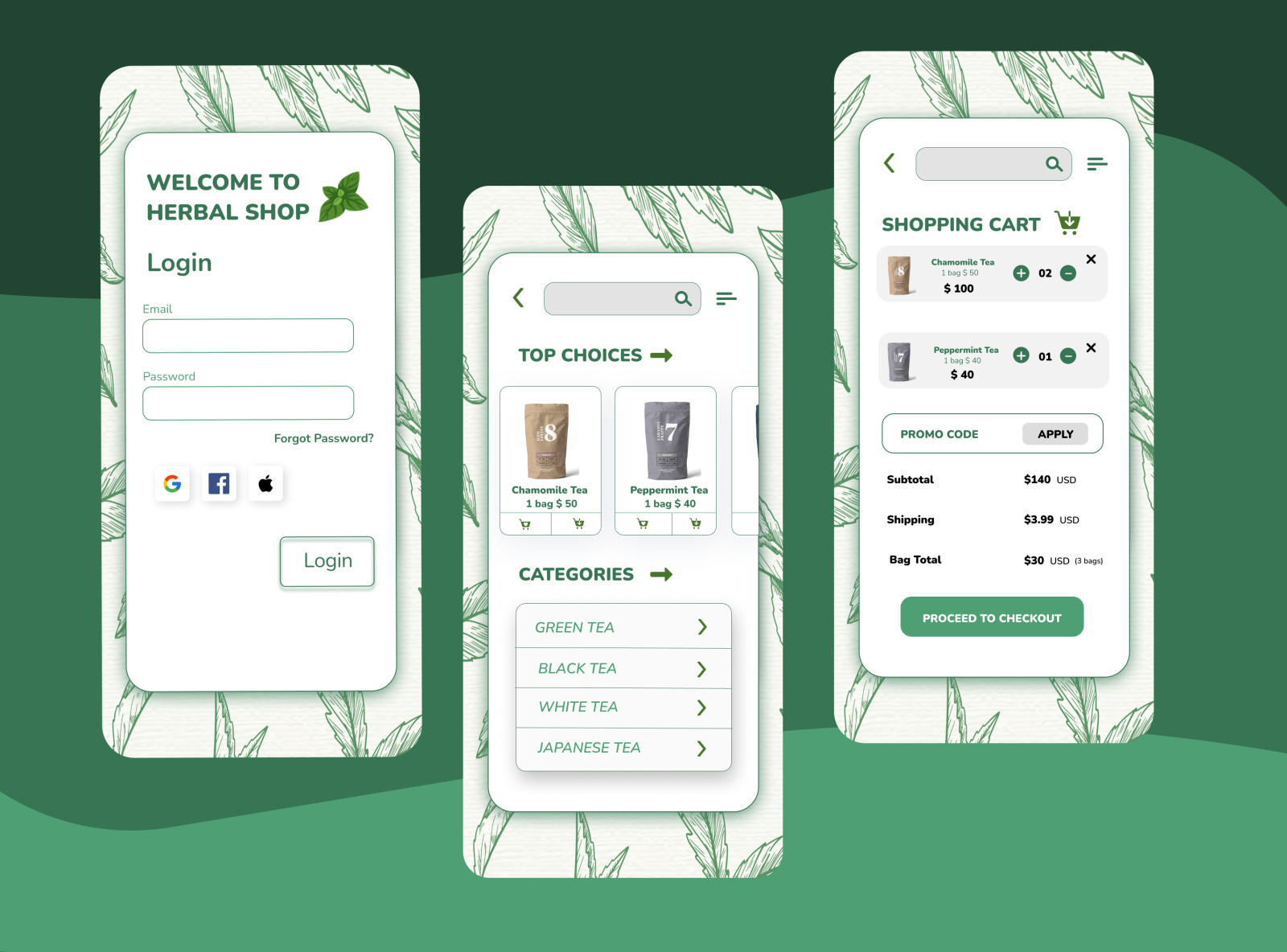 Tea Shop Ui Design By Subiksha M On Dribbble