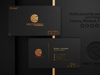 Unique modern, minimalist, luxury business cards