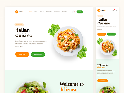 Delizoso Restaurant | Web & App Landing page app app design branding graphic design landingpage logo motion graphics ui ux web design