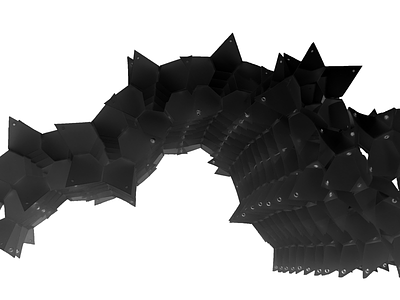 The Monster 3d architecture design folding interactive origami parametric ui visual