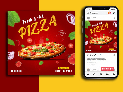 Social Media Post Designs branding food social media posts graphic design illustration pizza pizza post post about foods social media designs social media post social media post designs