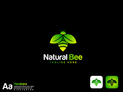 Natural Bee Logo Design