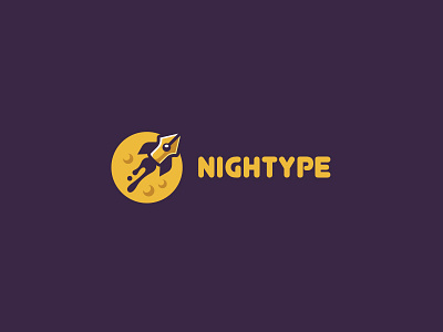NighType Logo Design branding creative logo design gradient logo graphic design graphic logo illustration logo nighttype vector