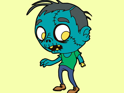 Zombie character hero illustration print t shirt vector zombie
