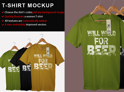 T-shirt Mockup Template 3d animation branding graphic design logo motion graphics t shirt mockup template ui