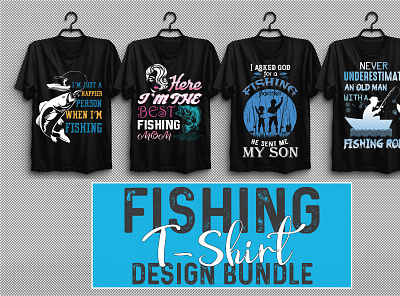 Fishing T-shirt Design Bundle Vol-4 3d animation branding design graphic design illustration logo motion graphics ui vector