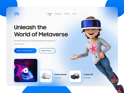 Metaverse(VR) Homepage 3d illustration augmented reality glassy effect illustration landing page latest metaverse metaverse 3d metaverse homepage metaverse store virtual reality virtual reality 3d virtual reality homepage virtual store vr vr 3d