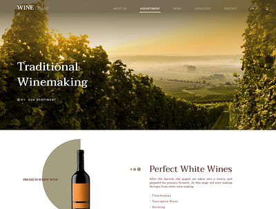 Winery Landscape Page landing page ui web design winery