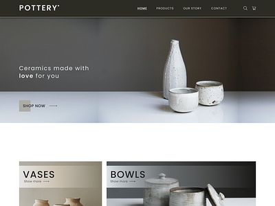 Pottery Shop Landing Page