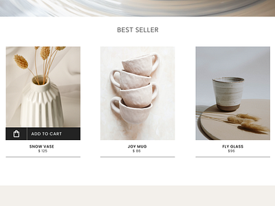 Pottery Shop Landing Page ceramic landing page ui web design