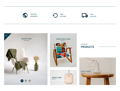 Furniture Shop - Landing Page furniture landing page ui web design