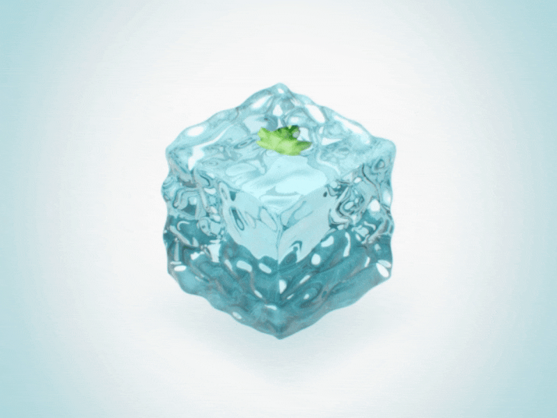 Water Cube after effects c4d cinema 4d cube displacement leaf loop motion water water cube