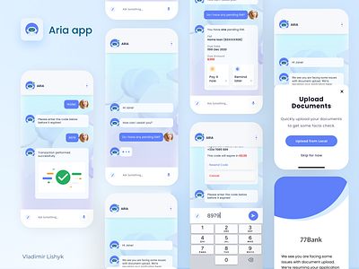 Aria Bot - UX/UI for fin-tech app design ui ux
