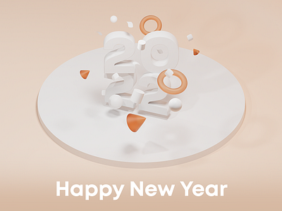 Happy New Year 2022 3d blender happy illustration key visual new