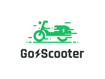 GoScooter - logo branding concept eco identity logo logotype scooter symbol