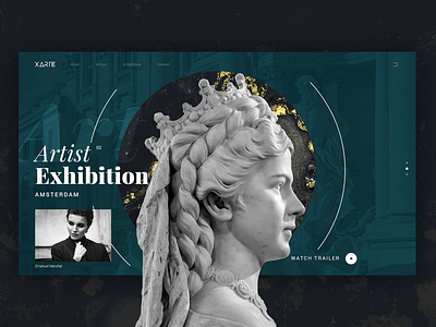 Xarte - Portfolio Art Gallery design designs typography ui webdesign website