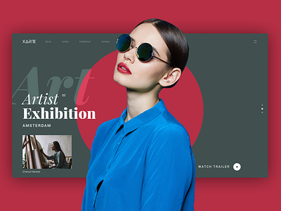 Xarte - Portfolio Art Gallery Alternative design typography ui web webdesign website