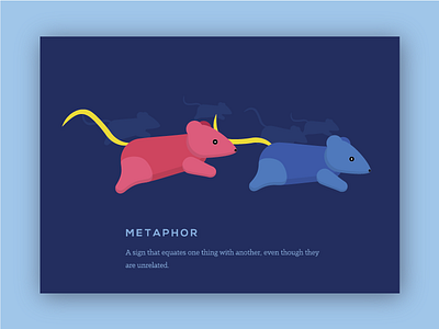 Rat race american flash card illustration metaphor rat