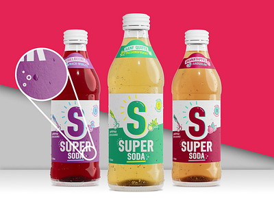 Super Soda 3D Renderings 3d blender bottles graphic design product product renderings realistic renderings startup