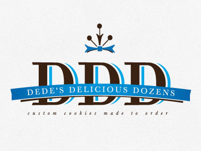 DeDe's Delicious Dozens branding identity logo package