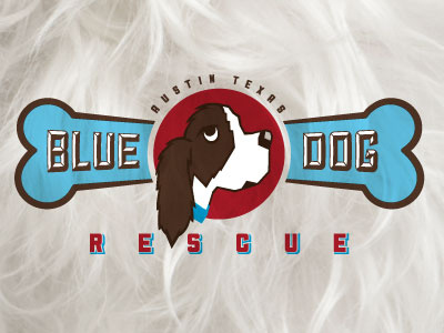 Blue Dog Rescue brand identity logo