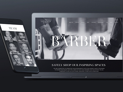The District Barber classic clean design modern ui ui design website