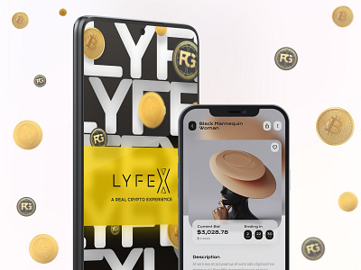 LYFEX- A Real Crypto Experience app blockchain classic clean crypto design mobile modern nft ui ui design