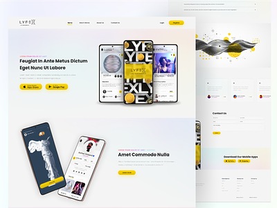 Lyfex - Homepage Design black classic clean crypto dashboard design homepage landing page modern nft trending ui ui design ux website yellow