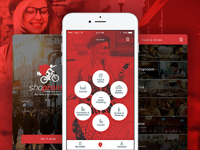 ShoPronto Mobile App UI/UX Design Case Study graphic design interaction design listing. mobile app design ordering shopping uiux user experience design user interface design