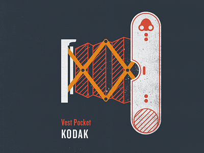 Vest Pocket Kodak Camera camera diagram illustration silkscreen texture vector