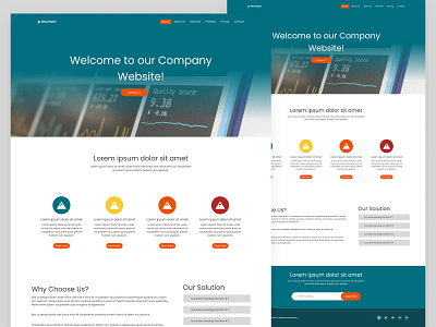 Single Page Company Website design landing page ux webdesign
