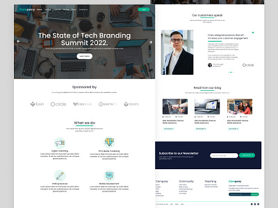 Tech Summit Landing Page design landing page ui ux webdesign website