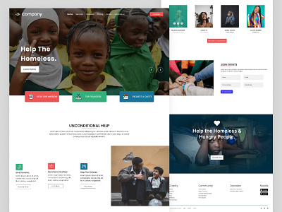 Charity Website design landing page ui ux webdesign website
