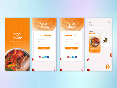 TastyPlace Restaurant App Design branding design graphic design motion graphics ui ux