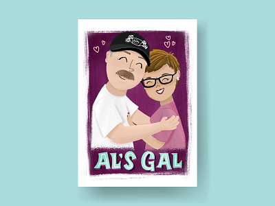 Al's Gal colorful couple design digital art illo illustration love portrait