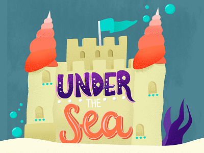 Under the Sea hand lettering illo illustration sea