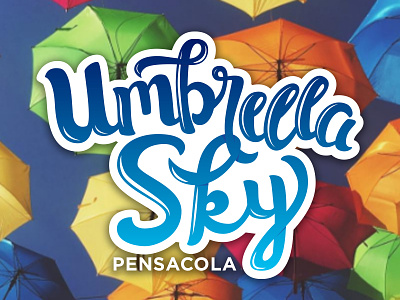 Umbrella Sky hand lettering lettering logo pensacola umbrella